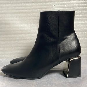 Zara Booties Black with Chrome Trim
